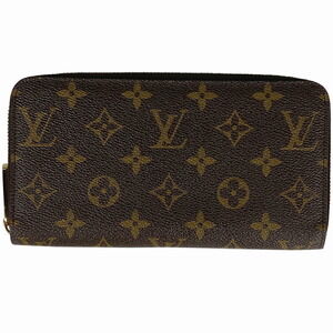 Louis Vuitton Zippy Wallet Compartment Round Zip Around Long Monogram Brown
